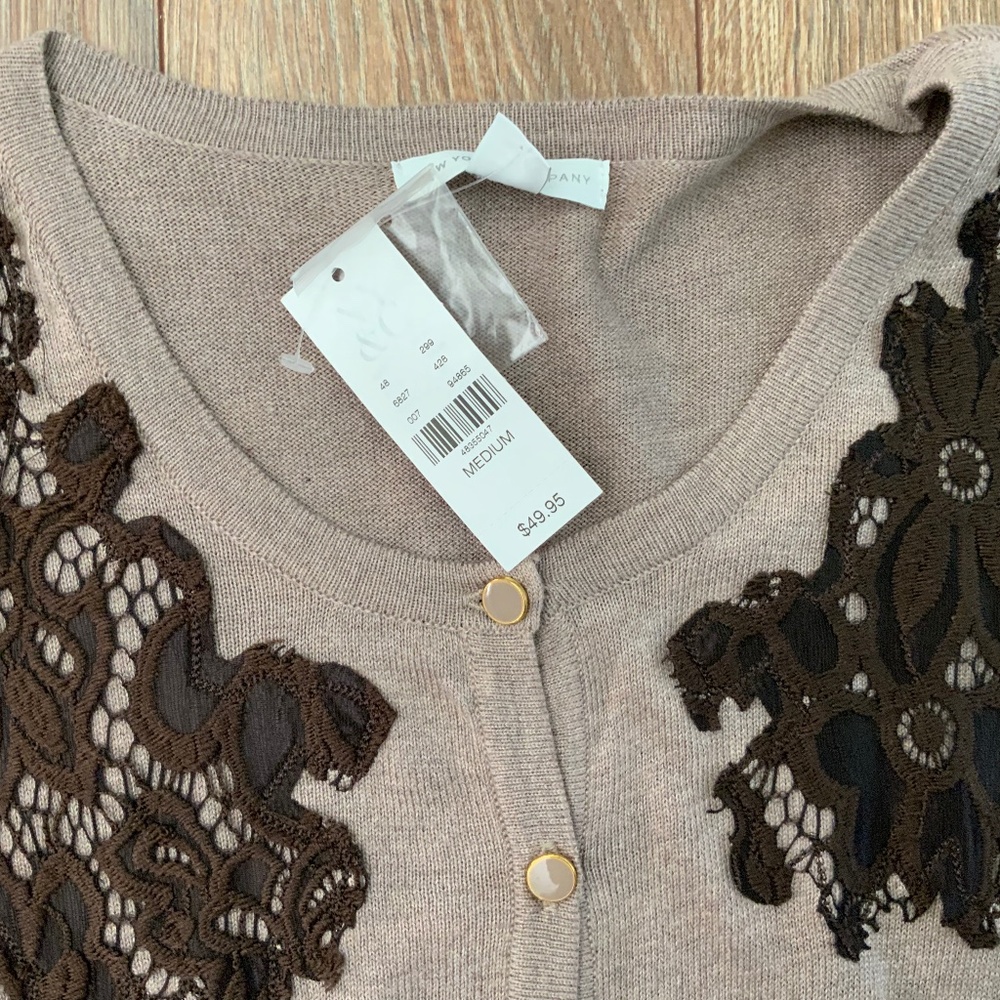 Pretty embellished cardigan sweater